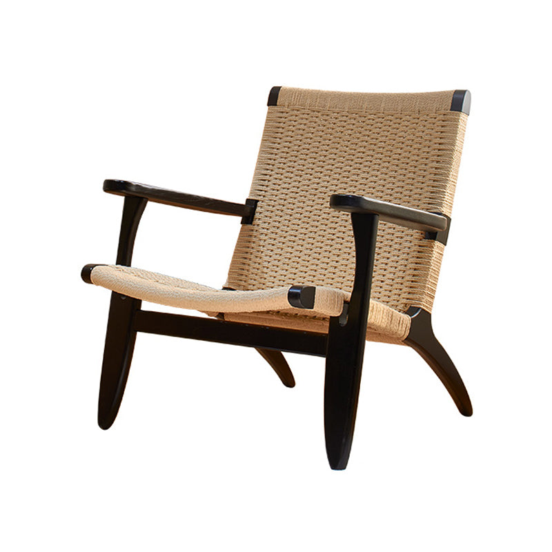 Contemporary Solid Wood Arm Chair Home Cane Back Dining Chair