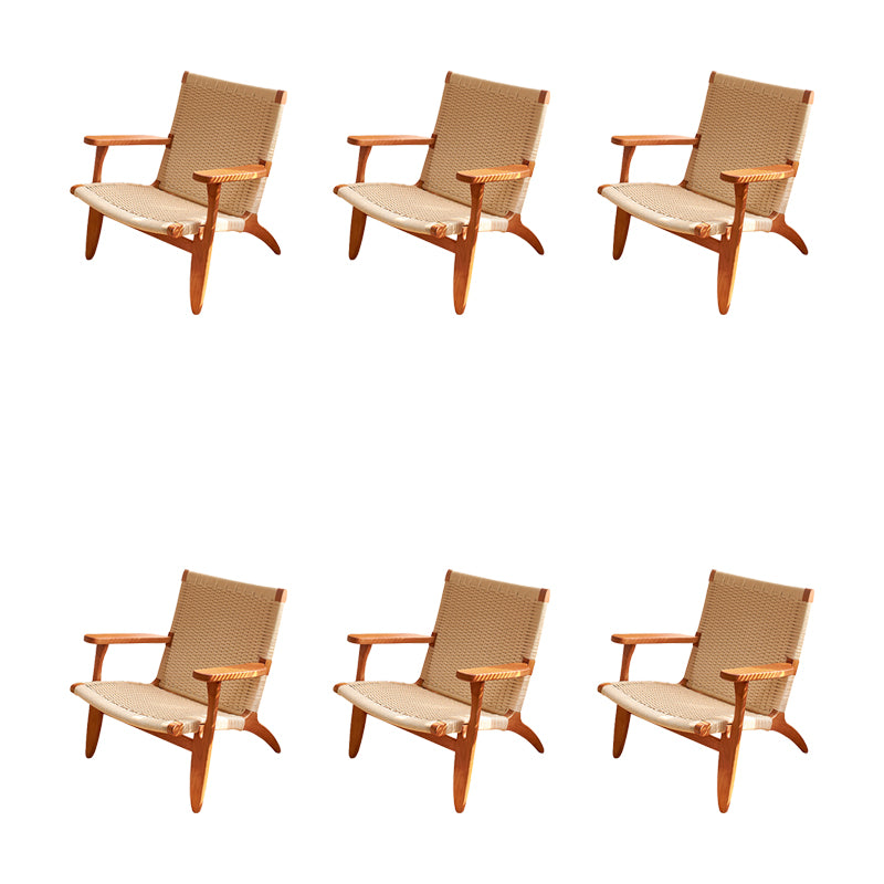 Contemporary Solid Wood Arm Chair Home Cane Back Dining Chair