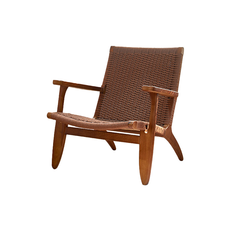 Contemporary Solid Wood Arm Chair Home Cane Back Dining Chair