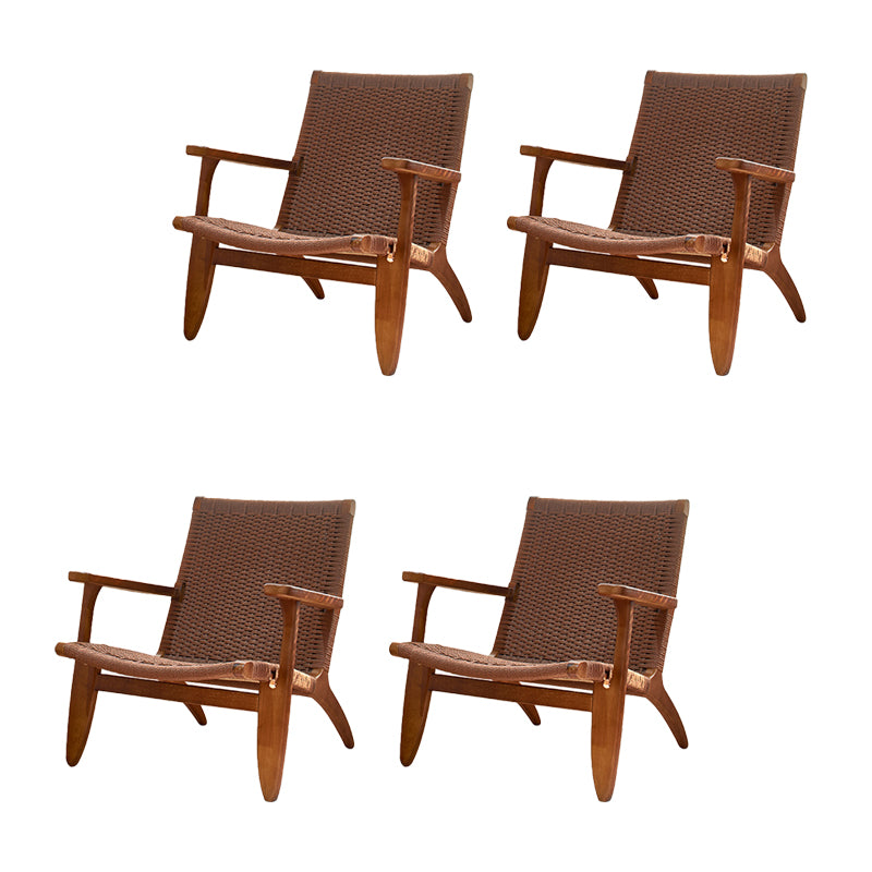 Contemporary Solid Wood Arm Chair Home Cane Back Dining Chair