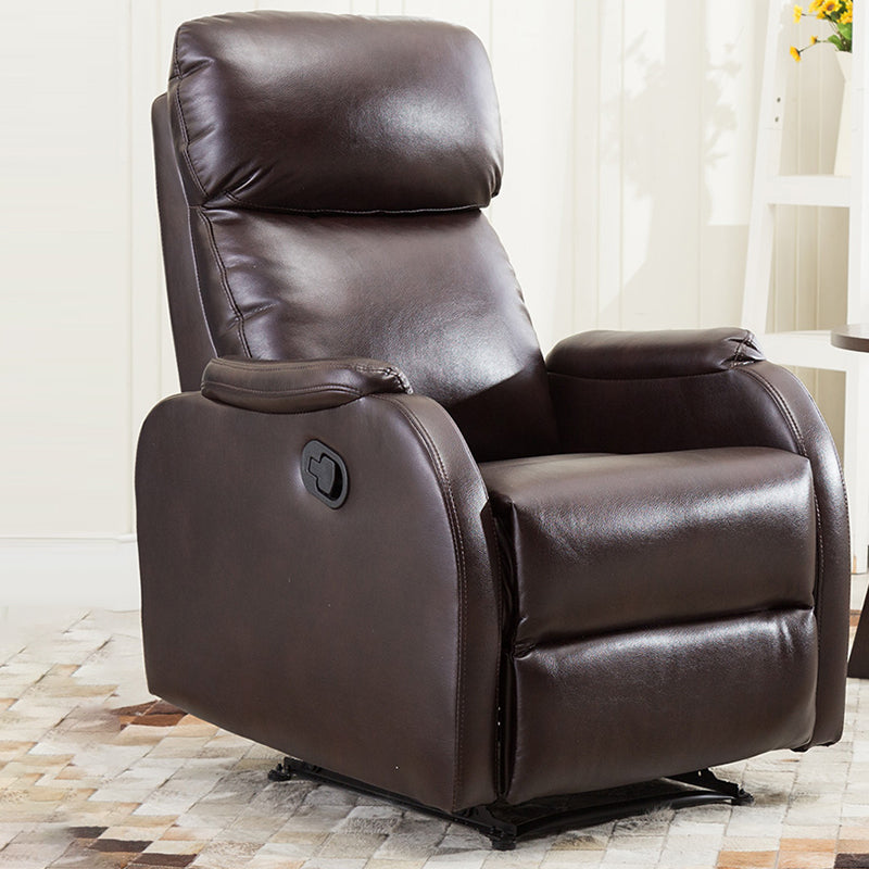 Faux Leather Manual Recliner 25.6" Wide Recliner with Adjustable Headrest