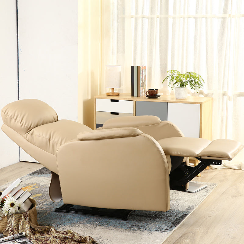 Faux Leather Manual Recliner 25.6" Wide Recliner with Adjustable Headrest