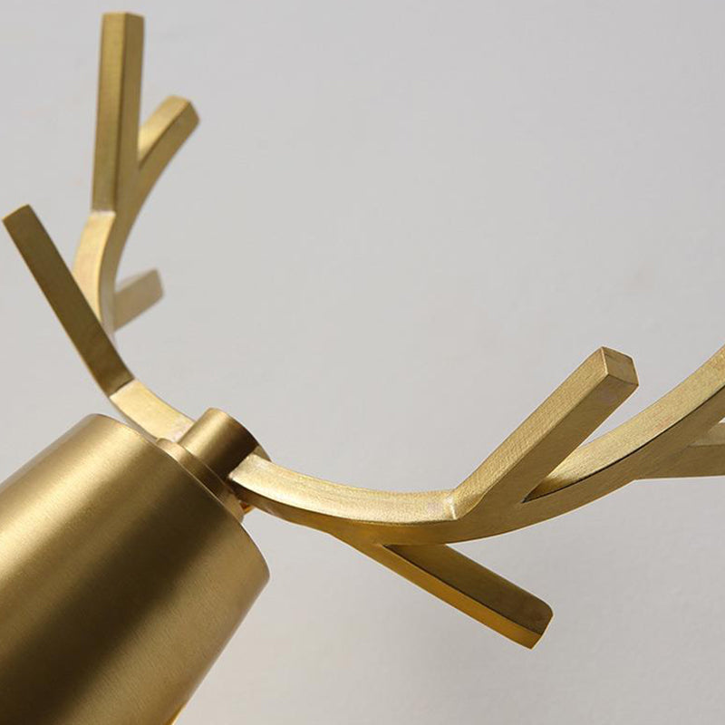 Contemporary Single Golden Wall Mounted Sconce Unique Metal Wall Light