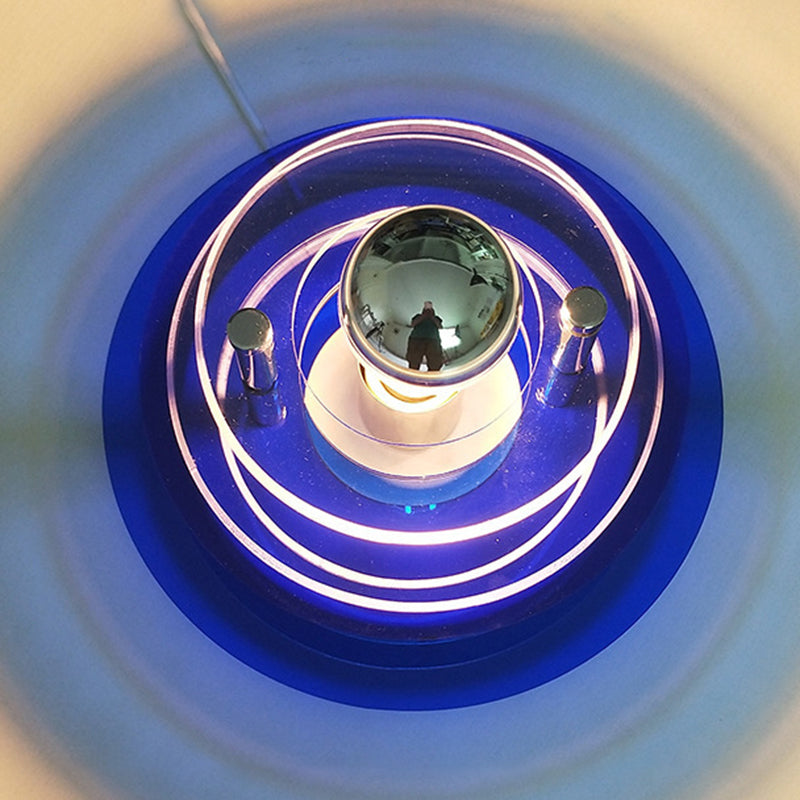 Round Multi Color Wall Mounted Fixture Acrylic & Iron 1 - Light Modern Wall Sconce