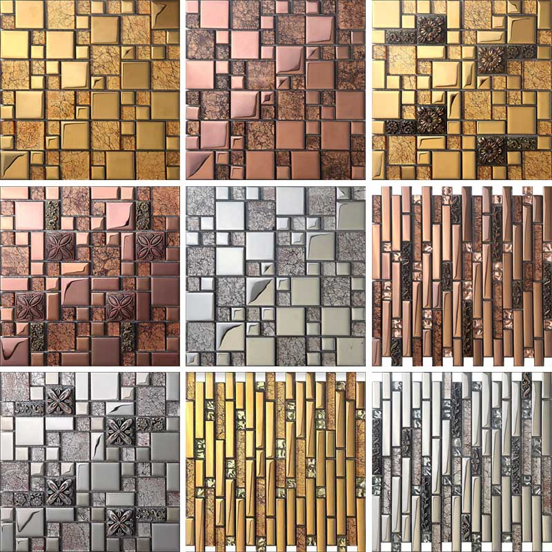 Modern Mosaic Tile Glass Brick Look Wall Tile with Scratch Resistant