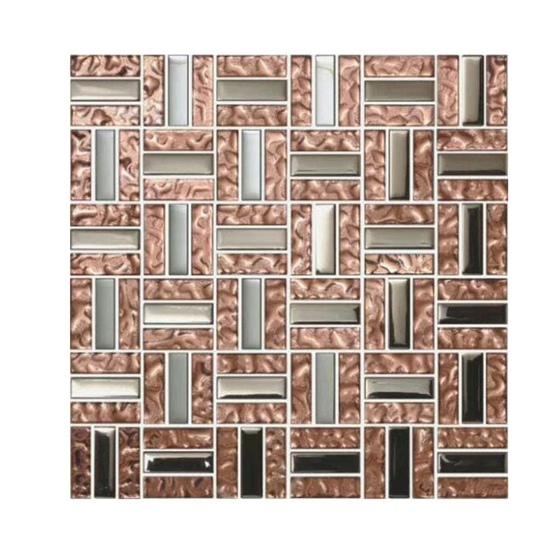 Modern Mosaic Tile Glass Brick Look Wall Tile with Scratch Resistant