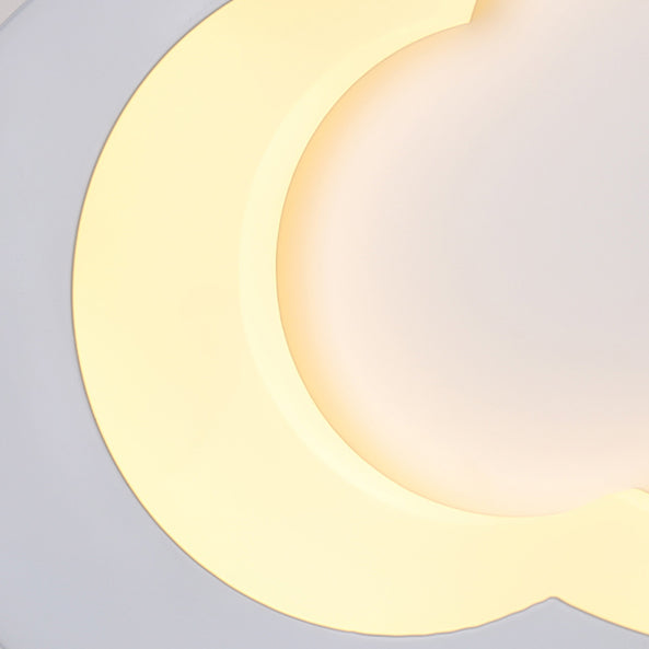 Integrated Led Cartoon Wall Mount Light Modern Simple Acrylic Wall Lighting in White