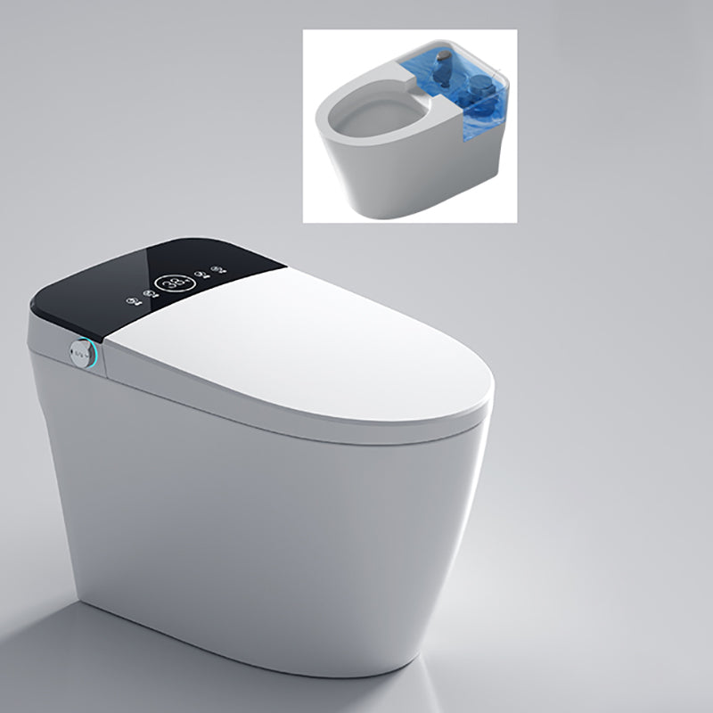 Elongated Floor Standing Bidet Temperature Control Smart Bidet