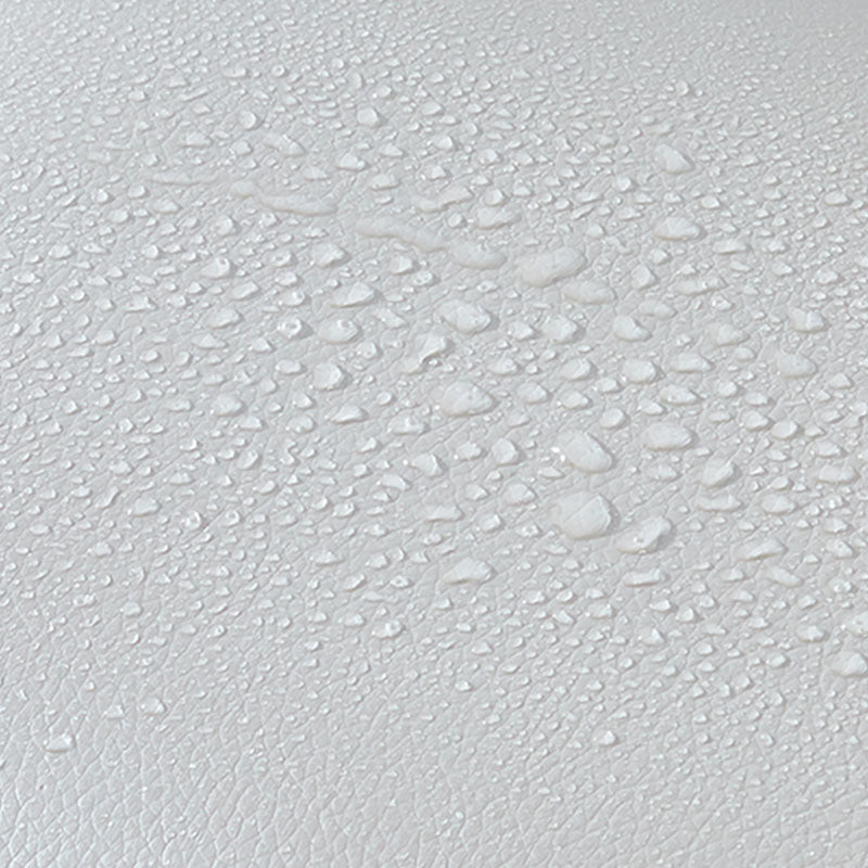 Glam Pouf Ottoman Faux Leather Solid Color Water Resistant Carving Rectangle Pouf