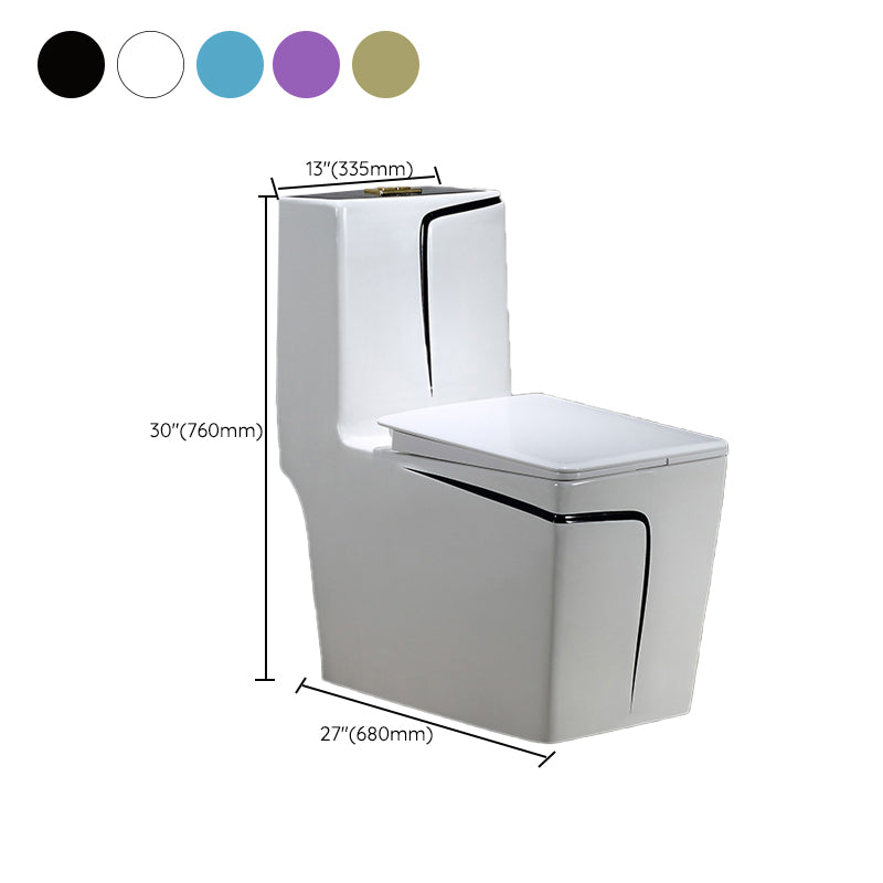Floor Mounted Porcelain Urine Toilet Traditional Siphon Jet Flush Toilet