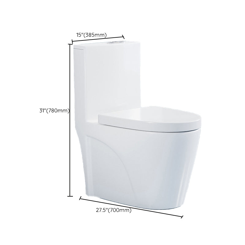 Traditional Floor Mounted Toilet All In One Porcelain Flush Toilet