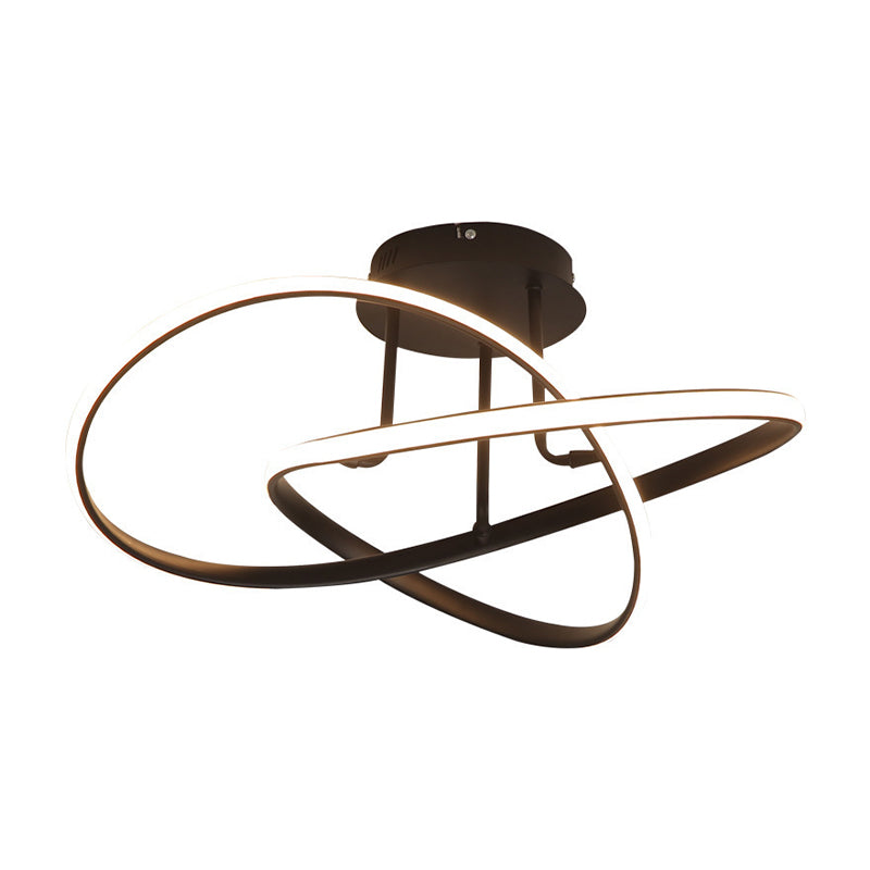Single Black Flush Mount Lighting Unique Ceiling Light for Living Room