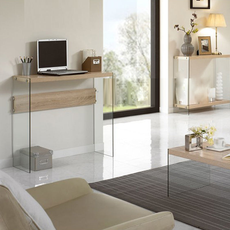 Rectangle Shape Contemporary Console Table Stone Console Sofa Table in Natural