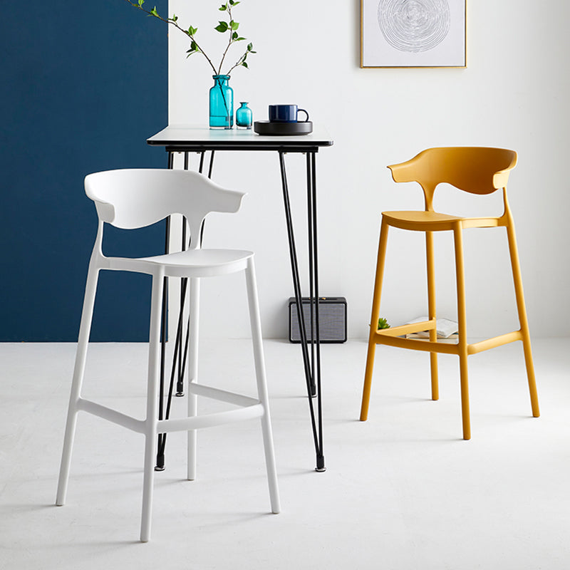Low Back Indoor Counter Chair Contemporary Acrylic Bar Stools