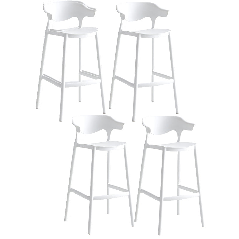 Low Back Indoor Counter Chair Contemporary Acrylic Bar Stools