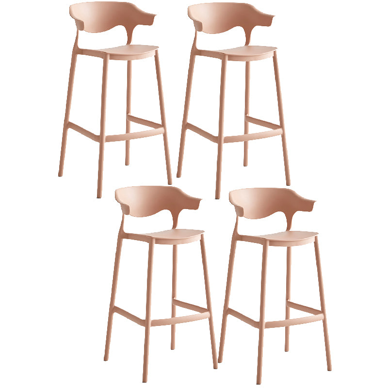 Low Back Indoor Counter Chair Contemporary Acrylic Bar Stools