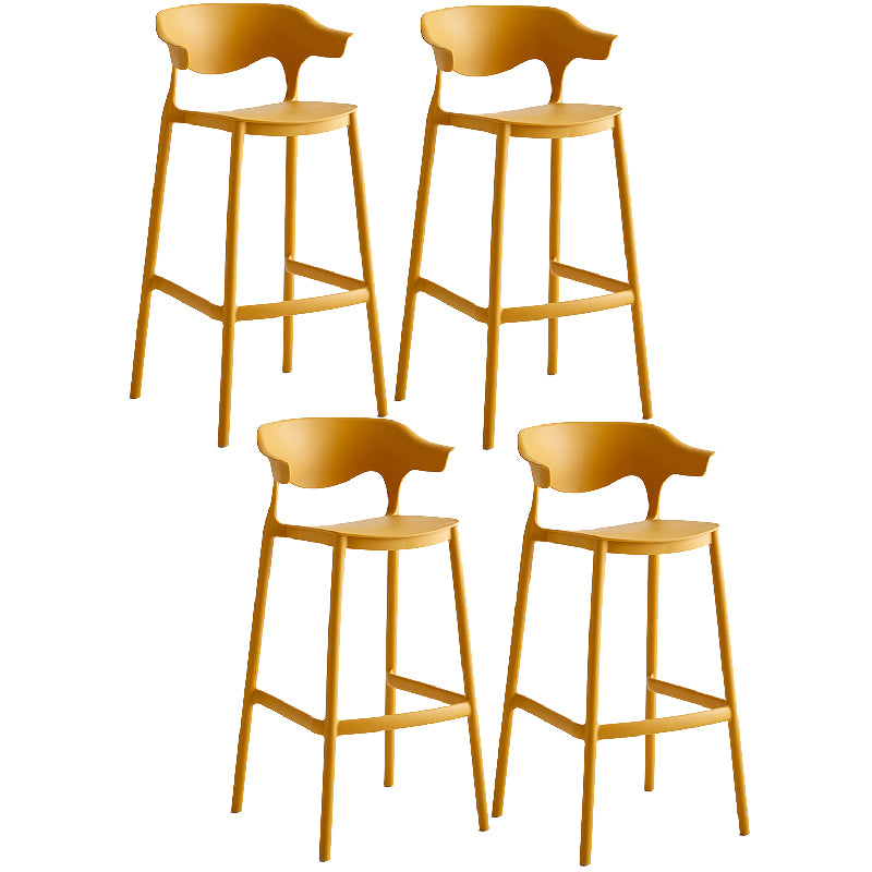 Low Back Indoor Counter Chair Contemporary Acrylic Bar Stools