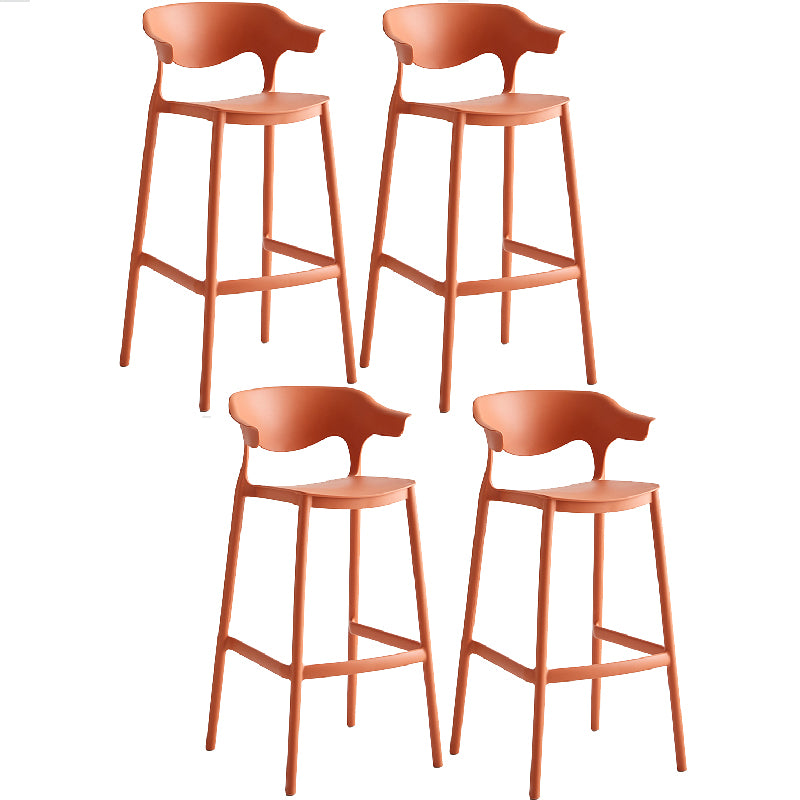 Low Back Indoor Counter Chair Contemporary Acrylic Bar Stools