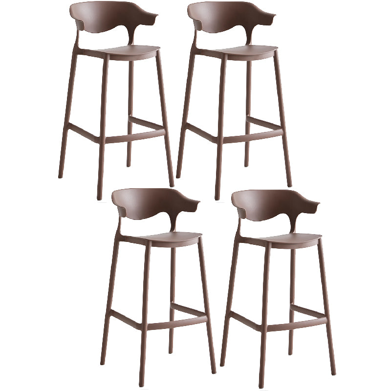Low Back Indoor Counter Chair Contemporary Acrylic Bar Stools