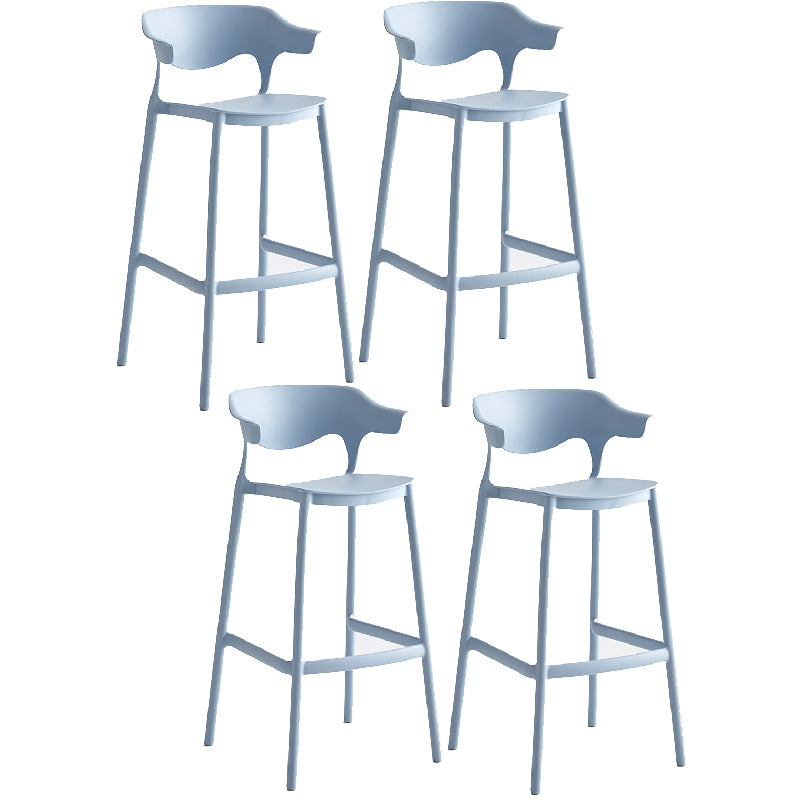 Low Back Indoor Counter Chair Contemporary Acrylic Bar Stools