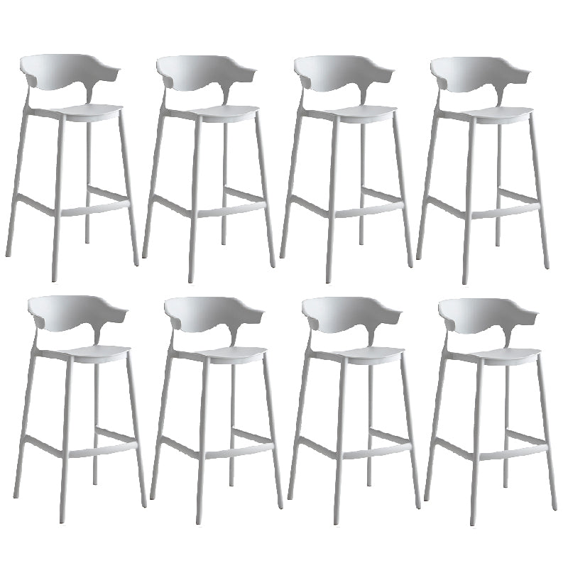 Low Back Indoor Counter Chair Contemporary Acrylic Bar Stools