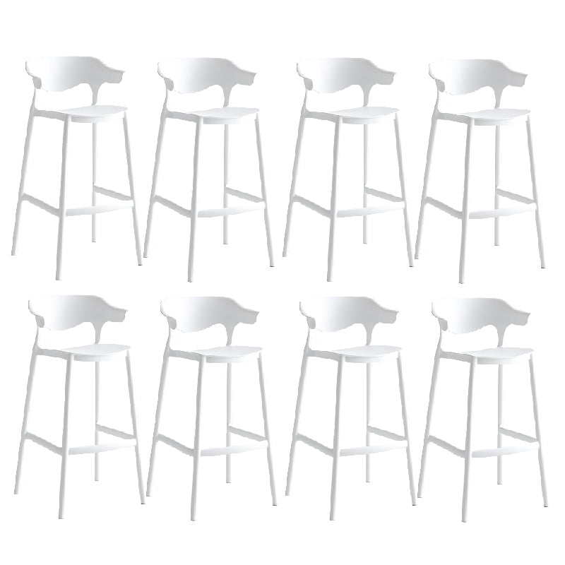 Low Back Indoor Counter Chair Contemporary Acrylic Bar Stools