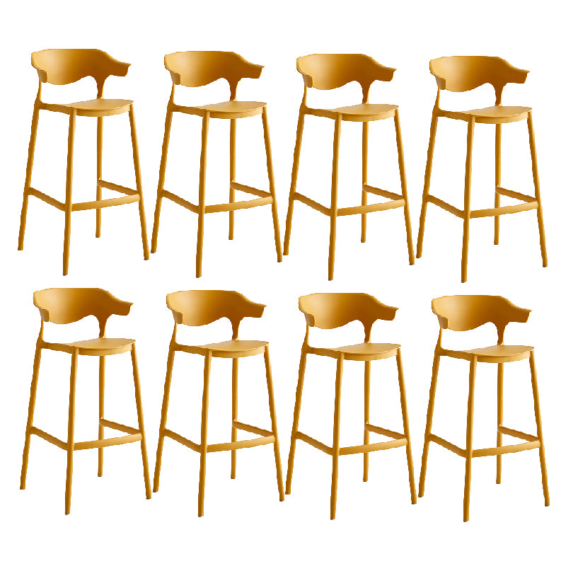 Low Back Indoor Counter Chair Contemporary Acrylic Bar Stools