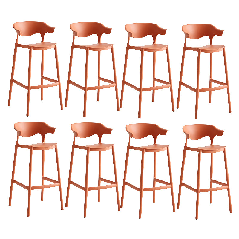 Low Back Indoor Counter Chair Contemporary Acrylic Bar Stools