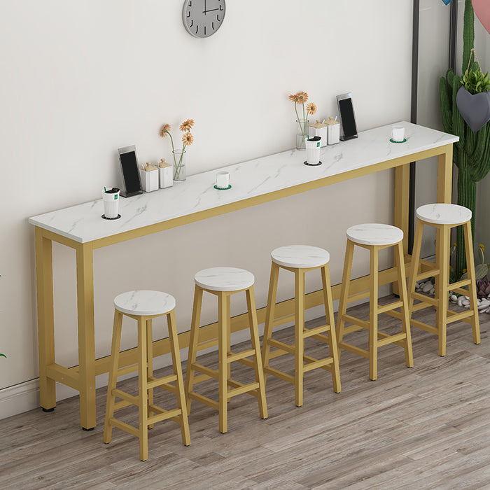Contemporary Indoor Bar Dining Table Rectangle Counter Table