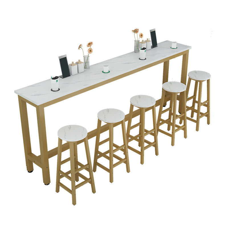 Contemporary Indoor Bar Dining Table Rectangle Counter Table