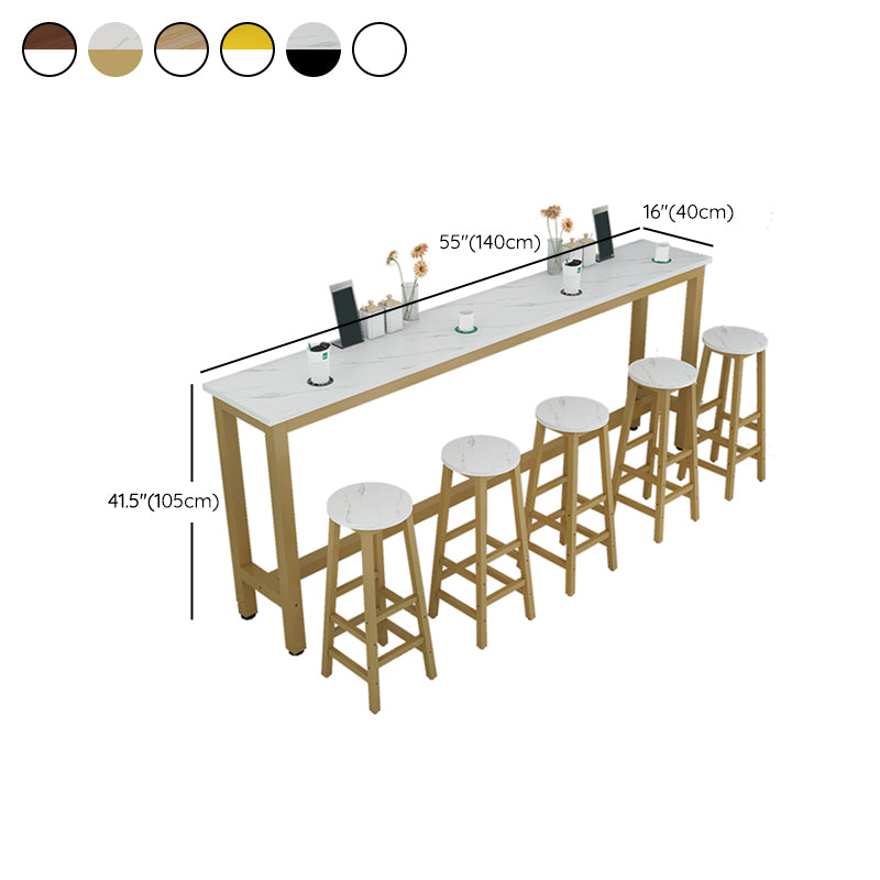Contemporary Indoor Bar Dining Table Rectangle Counter Table