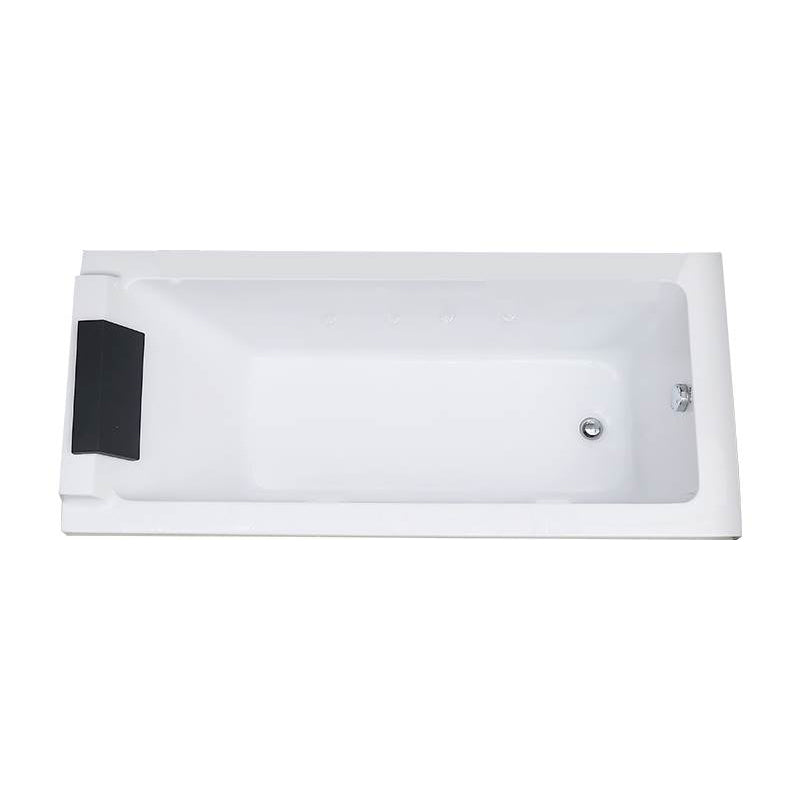 Modern Rectangular Bath Acrylic Soaking White Drop-in Bathtub