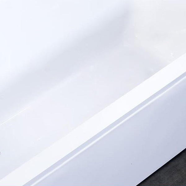 Modern Rectangular Bath Stand Alone Acrylic Soaking White Bathtub
