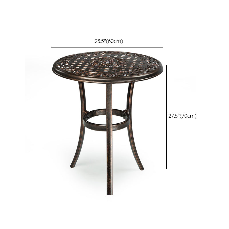 Aluminum Round Side Table Industrial Rust Resistant Patio Table