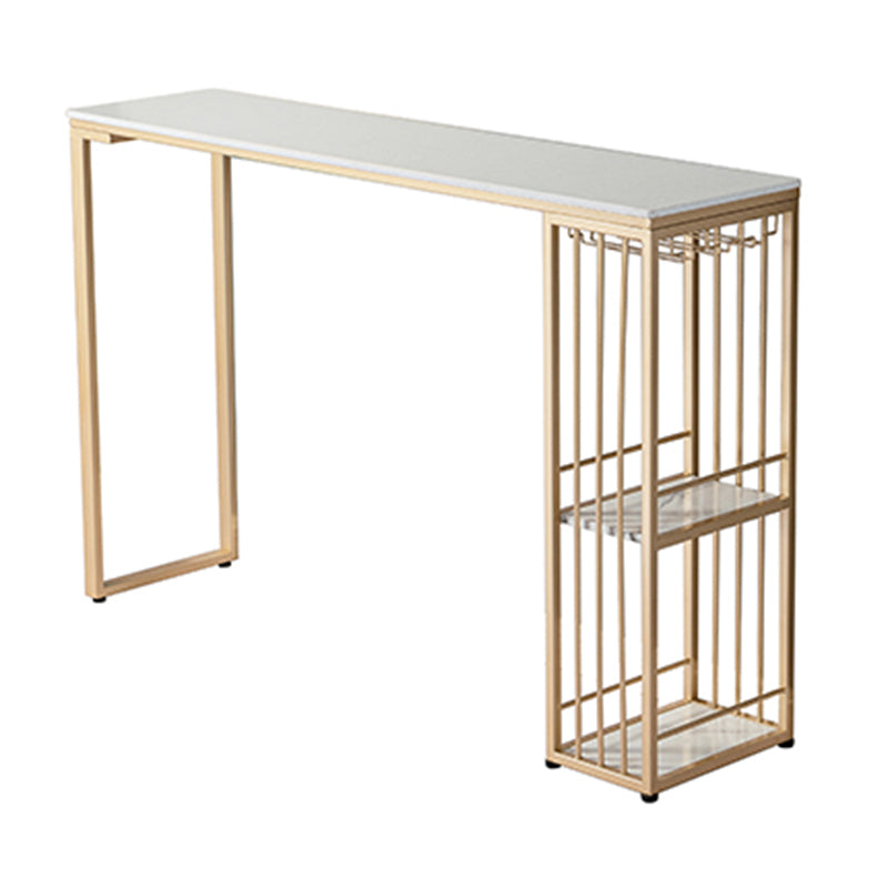 Modern Bar Table Set 1/2/3 Pcs Faux Marble Rectangular Bar Set for Indoor