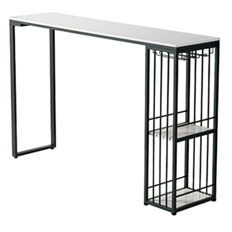 Modern Bar Table Set 1/2/3 Pcs Faux Marble Rectangular Bar Set for Indoor