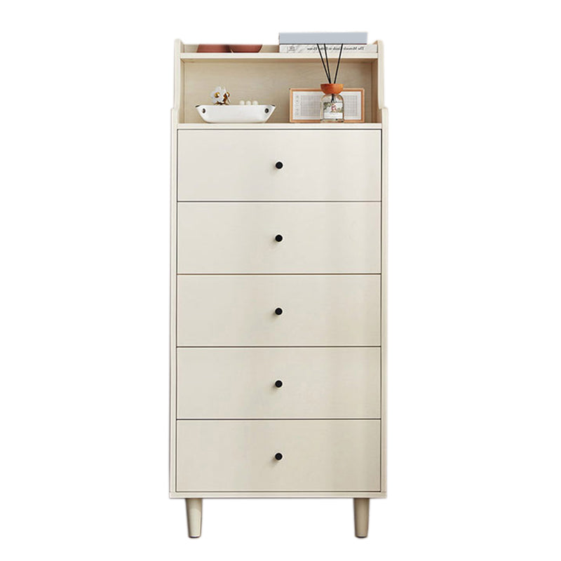 Modern White Cabinet Soft Close Drawers Wood Accent Chests with Drawer