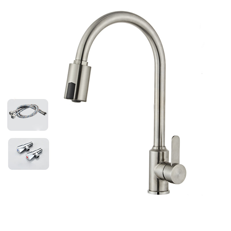 Touchless Sensor Kitchen Faucet Gooseneck Swivel Spout Kitchen Sink Faucet