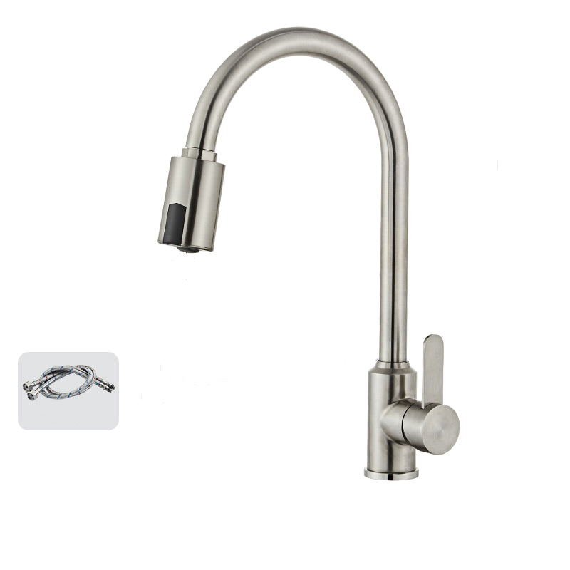 Touchless Sensor Kitchen Faucet Gooseneck Swivel Spout Kitchen Sink Faucet