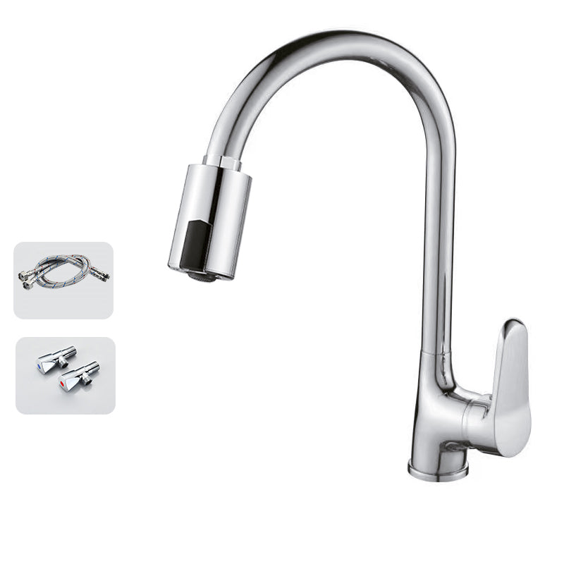 Touchless Sensor Kitchen Faucet Gooseneck Swivel Spout Kitchen Sink Faucet