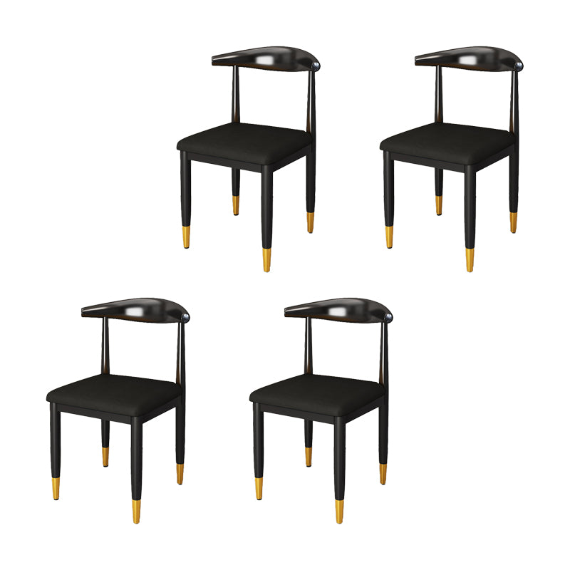 Indoor Open Back Dining Chair Industrial Upholstered Armless Chair