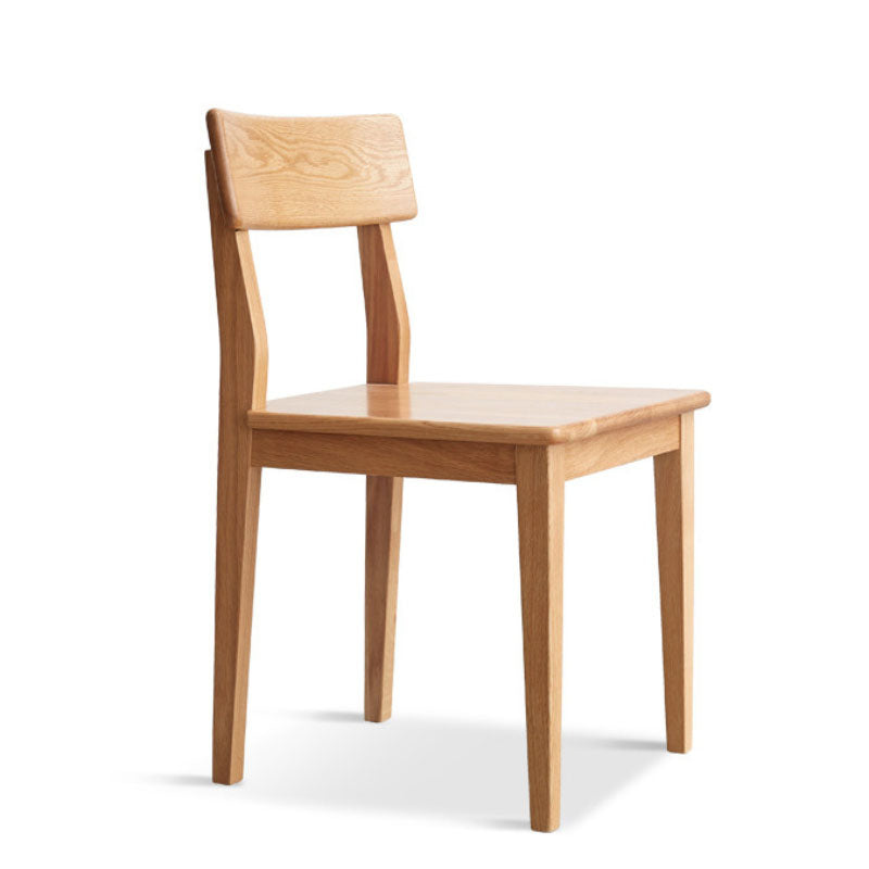 Oak Solid Wood Dining Chair Contemporary Kitchen Armless Chair
