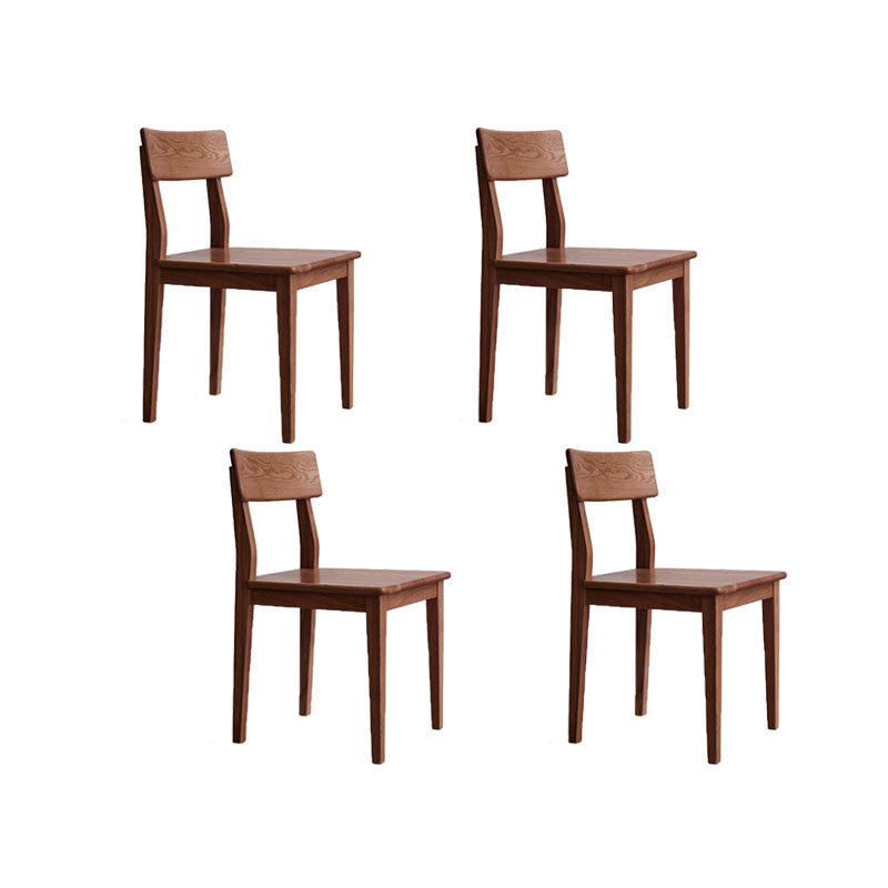 Oak Solid Wood Dining Chair Contemporary Kitchen Armless Chair