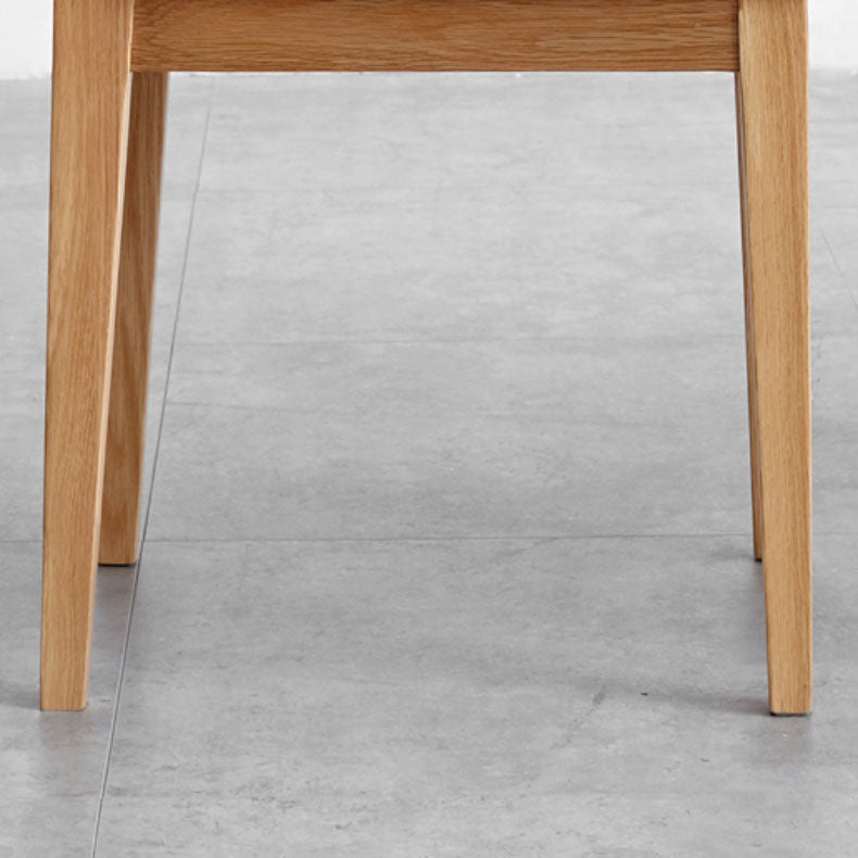 Oak Solid Wood Dining Chair Contemporary Kitchen Armless Chair