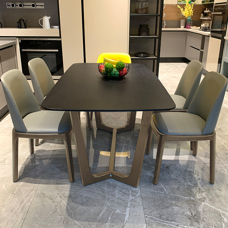 Industrial Kitchen Dinner Table Rectangle Trestle Dining Table