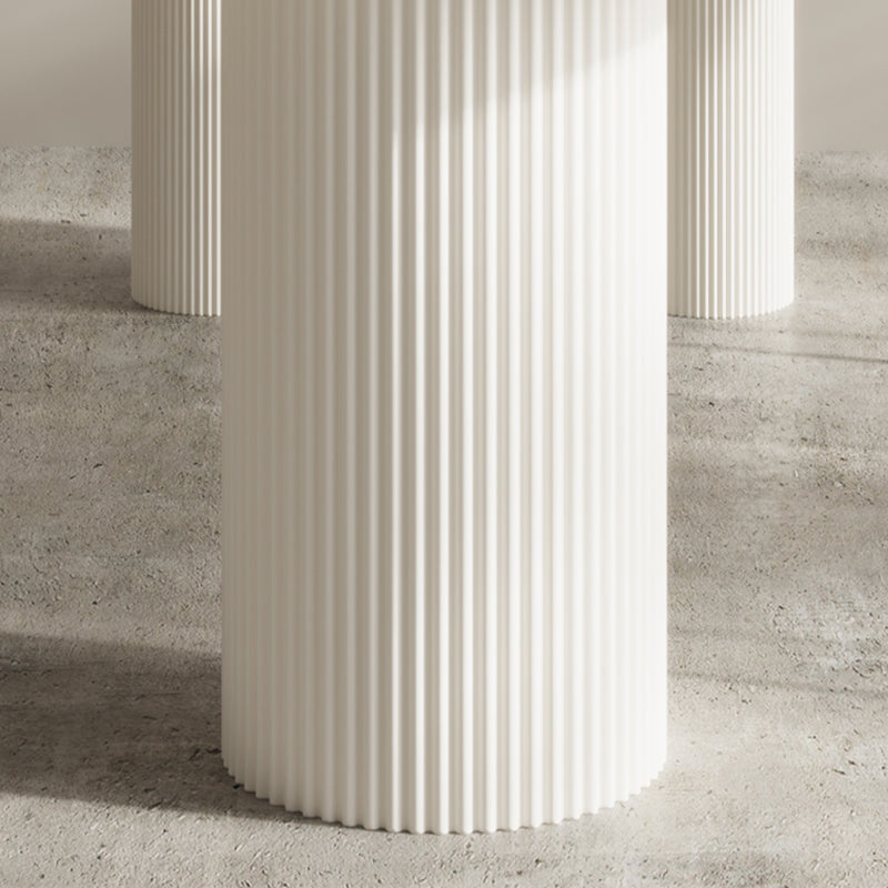 Free Form Stone Top Dining Table for Home Contemporary White Dinette Table