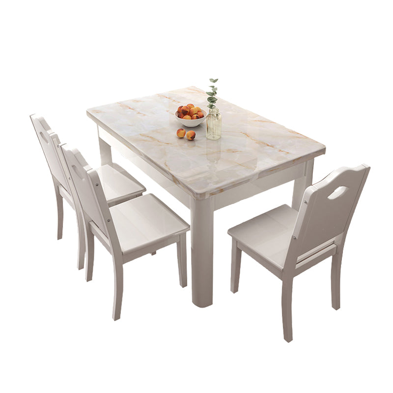 Rectangle Dining Room Table Solid Wood Base Dining Room Dinner Kitchen Table