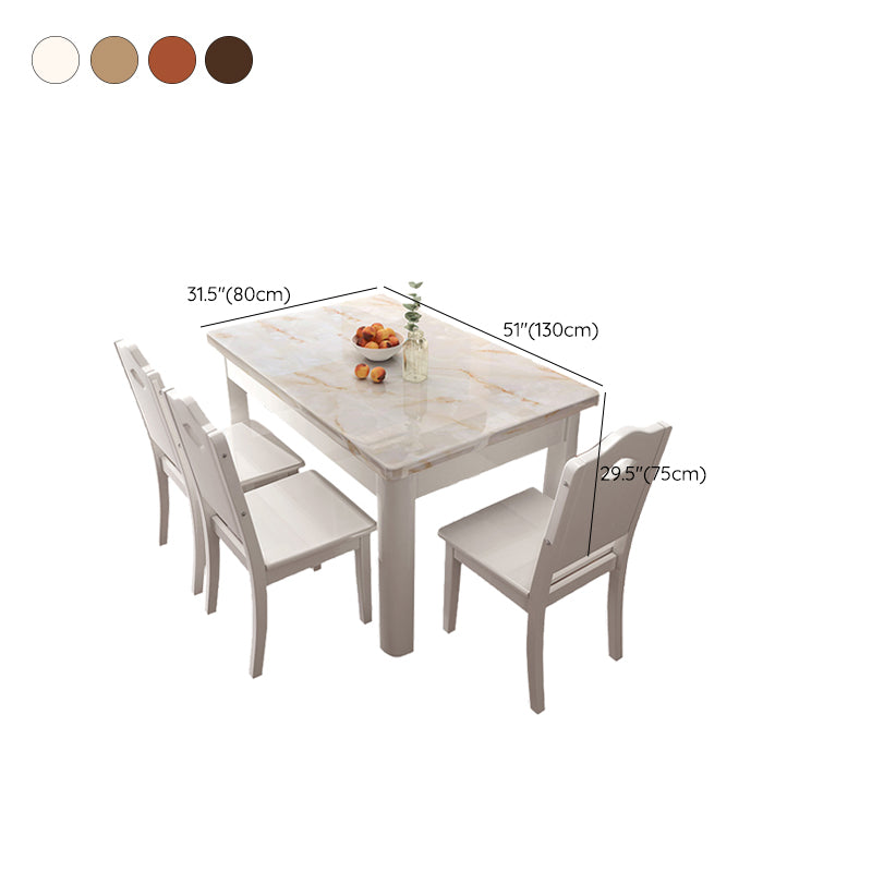 Rectangle Dining Room Table Solid Wood Base Dining Room Dinner Kitchen Table