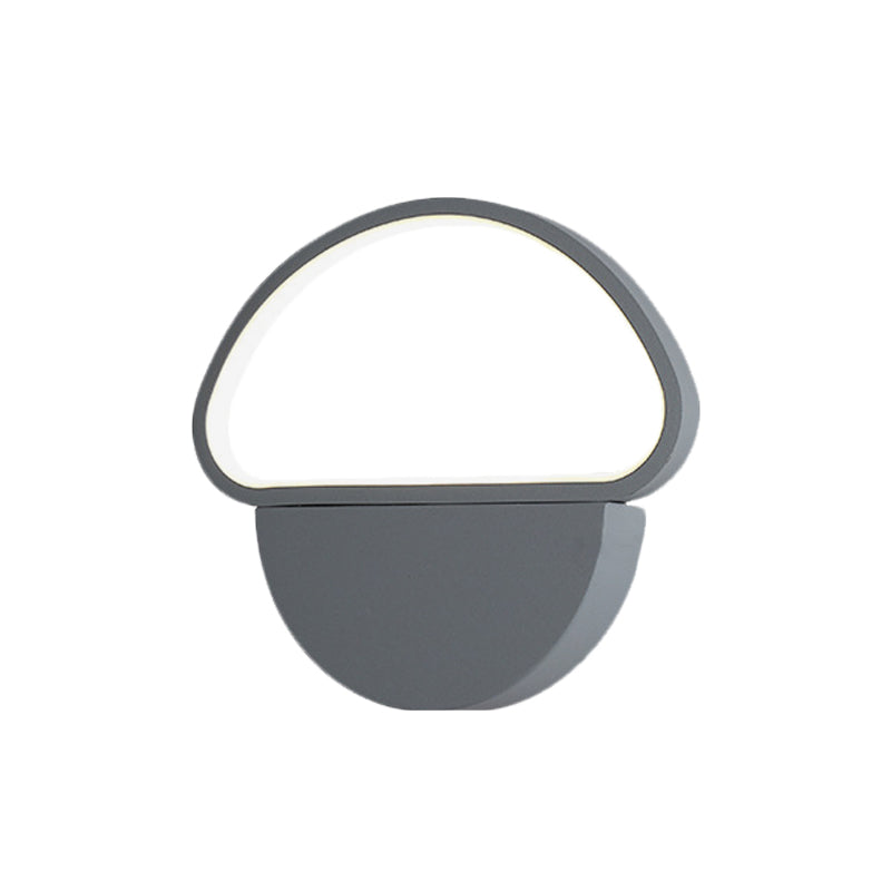 Mushroom Shaped Wall Lamp Sconce Contemporary Acrylic Grey LED Wall Mount Light for Bedroom
