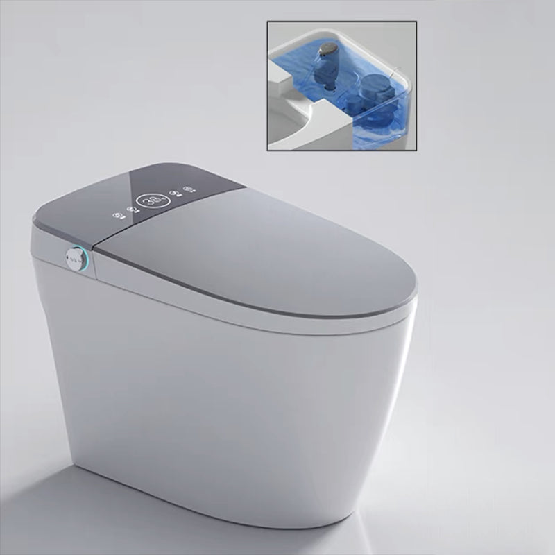 Elongated Floor Standing Bidet Contemporary Smart Bidet with Quiet-Close